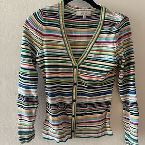 Milly Rainbow Striped Cardigan